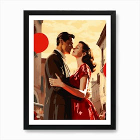 Roman holidays movie love Valentine'S Day Art Print