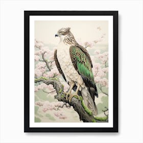 Ohara Koson Inspired Bird Painting Osprey 2 Art Print