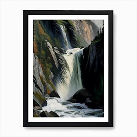 Kjosfossen, Norway Nat Viga Style (1) Art Print