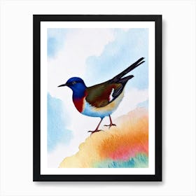 Dipper 3 Watercolour Bird Art Print