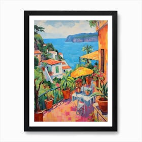 Amalfi Coast Italy 1 Fauvist Painting Art Print