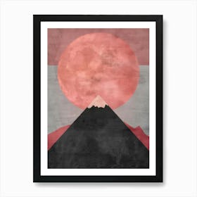 Moon Over The Mountains 1 Art Print