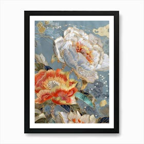 Chinese Silk Painting 3 Art Print