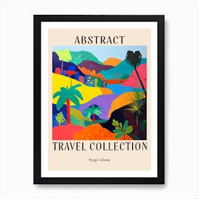 Abstract Travel Collection Poster Pacific Islands 1 Art Print