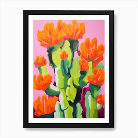 Cactus Painting Devils Tongue 3 Art Print