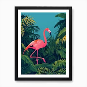 Greater Flamingo Italy Tropical Illustration 7 Art Print