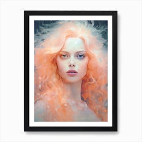 Digital Pixelation Abstract Lady 6 Art Print