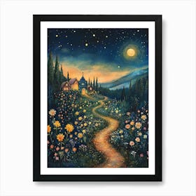 Night In The Garden 3 Art Print