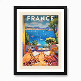 Saint Tropez France 3 Fauvist Painting Travel Poster Art Print