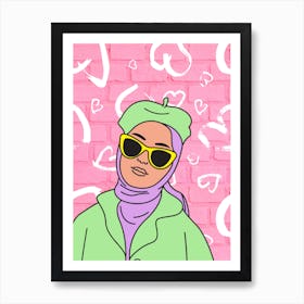 Hijab in Paris Art Print