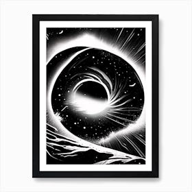 Star Formation Noir Comic Space Art Print