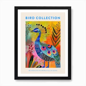 Peacock Dots & Patterns Poster Art Print