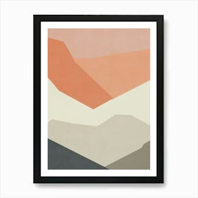 Abstract Mountains - Sunset Art Print