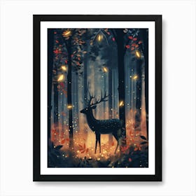 Deer In The Forest Poster