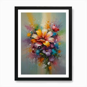 Colorful Flowers 11 Art Print