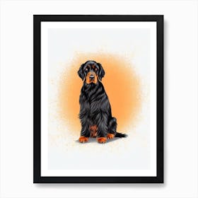 Gordon Setter Illustration Dog Poster