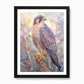 Peregrine Falcon Bird Feathers Art Print