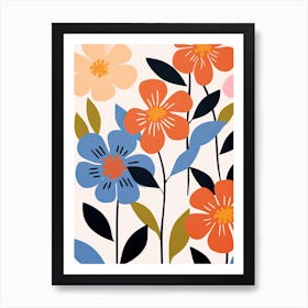 Radiant Petal Waltz; Colorful Flower Market Art Print