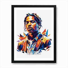 Asap Rocky 2 Portrait Music WPAP Pop Art Art Print