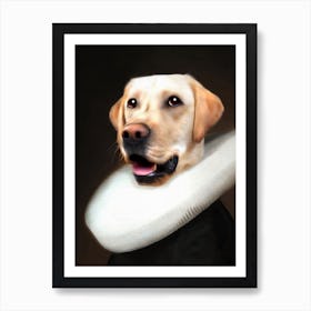 Hot Blonde Doesjka Pet Portraits Art Print