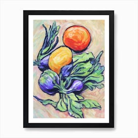 Radish 2 Fauvist vegetable Art Print