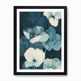 Blue Poppies Canvas Print Art Print