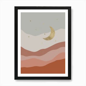 Bohemian Moon Art Print