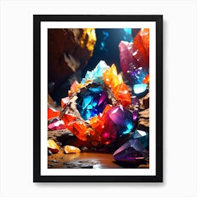 Colorful Crystals 2 Art Print