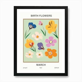 Birth Flowers March Art Print