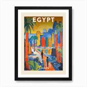 Luxor Egypt 3 Fauvist Painting  Travel Poster Art Print