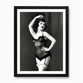 Burlesque Dancer Of The 1920s ~ Reimagined 1 Art Print