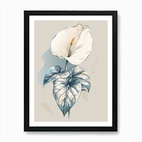 Anthurium Flower Painting Art Print