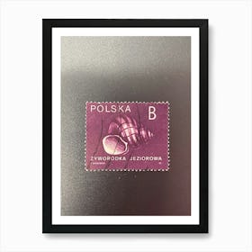 Poland B Stamp Art Print