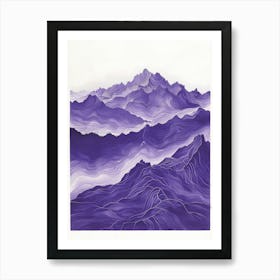 Purple Mountains 1 Art Print