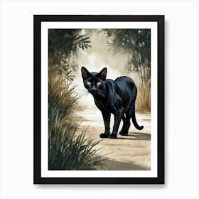 Black Cat 1 Art Print