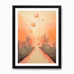 Linear Progression Abstract 6 Art Print