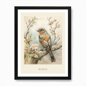 Beatrix Potter Inspired  Animal Watercolour Robin 3 Art Print