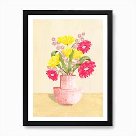 Summerflowers In Vase Art Print