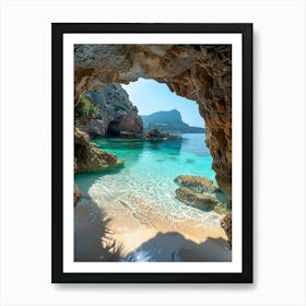 Cave On The Beach 2 Art Print