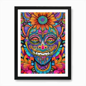 Psychedelic Face ~ Reimagined Art Print