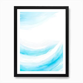 Blue Ocean Wave Watercolor Vertical Composition 48 Art Print