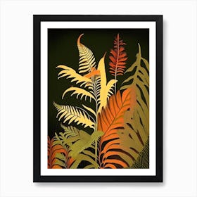 Fire Fern Rousseau Inspired Poster