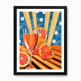 Pop Art Style Dotty Cocktails 4 Art Print
