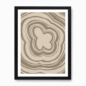 Abstract Nude Flower Pattern 1 Art Print