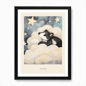 Sleeping Baby Skunk Nursery Poster Art Print