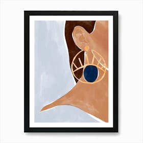 Evil Eye Hoop Earrings Art Print