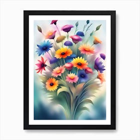 Flowers In A Vase 5 Art Print