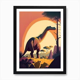 Brontosaurus 1 Illustration Dinosaur Art Print