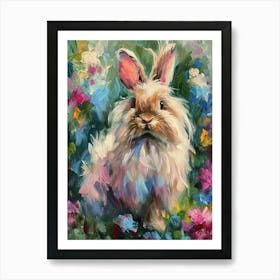 English Angora Rabbit Painting 4 Art Print