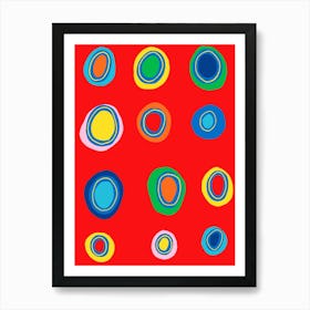 Colourful Circles Art Print